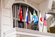 Present More hotel flags , quality materials, elegant and durable design to enhance any environment.