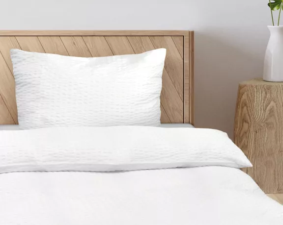 Seersucker single duvet cover set for hotel