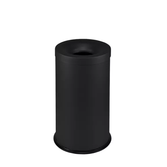 Gettacarte antifuoco in metallo nero 50 litri
